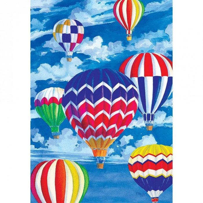 Drapeau décoratif , festival de montgolfières ( grand 28x40) 