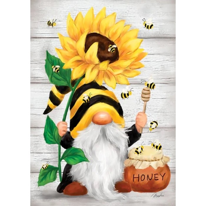 Gnome gardien d'abeilles - Drapeau décoratif