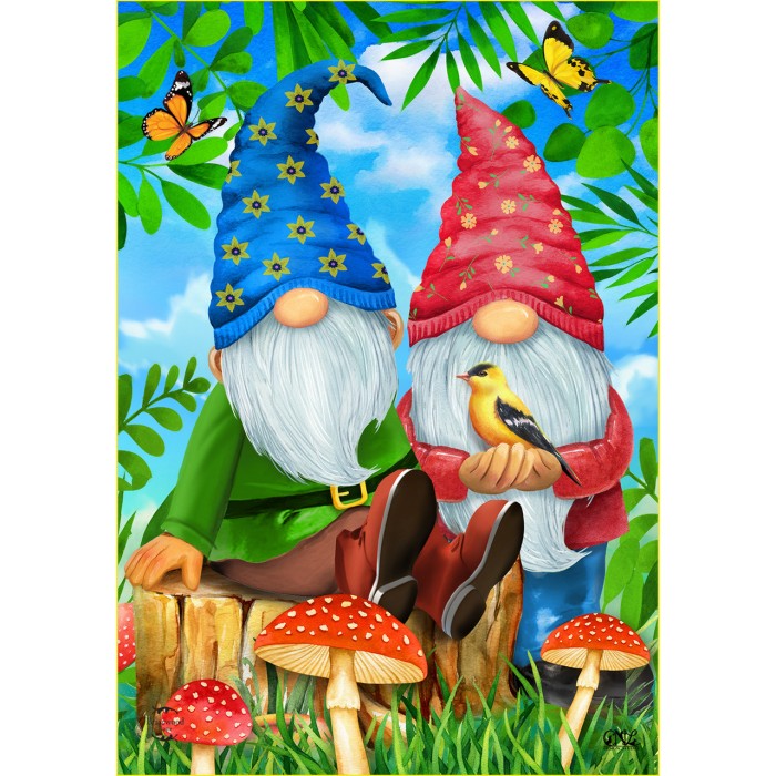 Gnome Sweet Gnome - Drapeau décoratif
