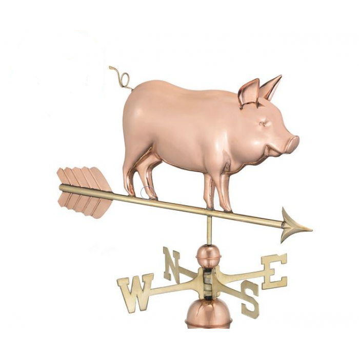 Girouette en cuivre cochon - Good directions - Drapeaux décoratifs